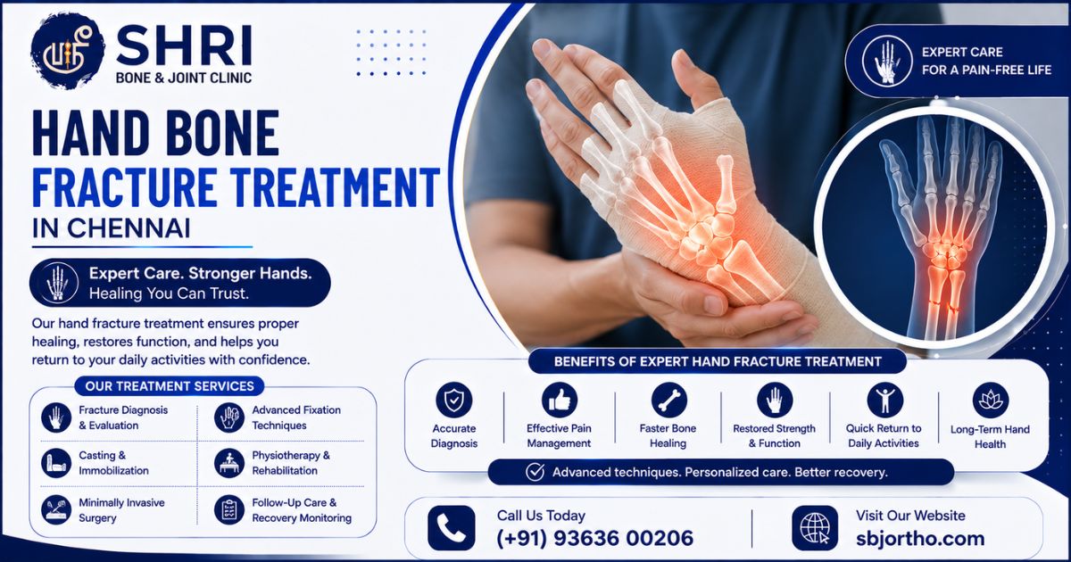 Hand Bone Fracture Treatment in Chennai - Shri Bone & Joint Clinic